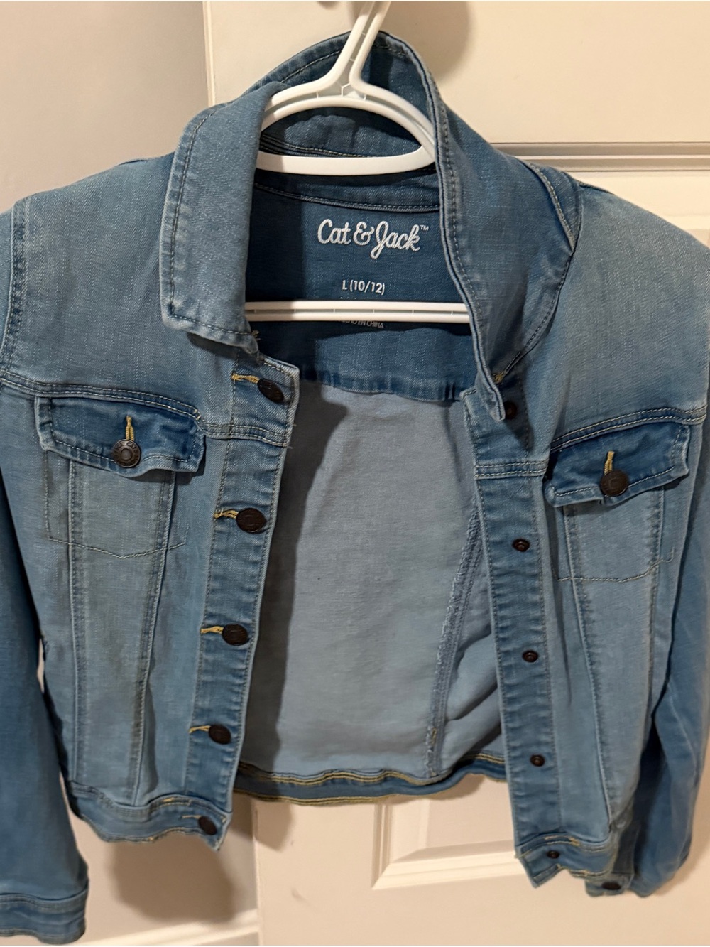 Cat & Jack Light Wash Blue Denim Jacket for Girls